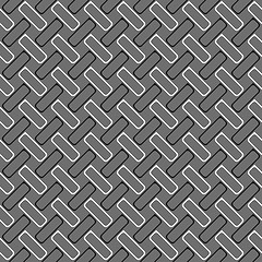 Image showing Monochrome pattern with gray and black rectangles with rounders 