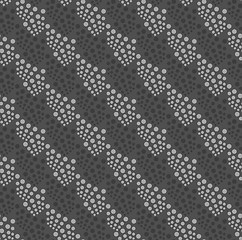 Image showing Monochrome pattern with black and gray dot clusters on dark gray