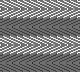 Image showing Monochrome pattern with black and white chevrons
