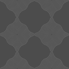 Image showing Monochrome pattern with black wavy guilloche squares