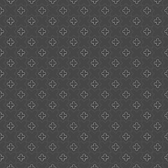 Image showing Monochrome pattern with rounded crosses on dark gray