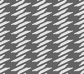 Image showing Monochrome pattern with white offset stripes