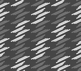 Image showing Monochrome pattern with gray and white offset stripes