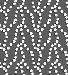 Image showing Geometrical pattern with dots making waves