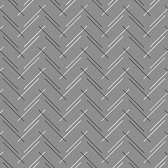 Image showing Monochrome pattern with diagonal black and white doubled stripes