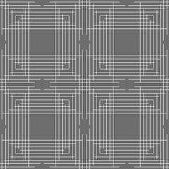 Image showing Monochrome pattern with thin gray intersecting lines