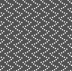 Image showing Monochrome pattern with dotted wavy spikes
