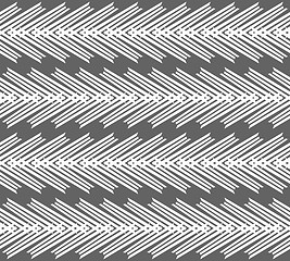 Image showing Monochrome pattern with striped white chevron on dark gray