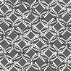 Image showing Monochrome pattern with light gray diagonally striped lattice