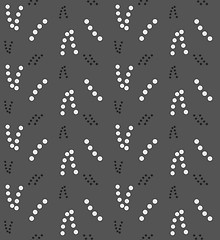 Image showing Monochrome pattern with black and white dotted shapes