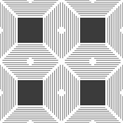 Image showing Monochrome pattern with thin gray intersecting lines and black s