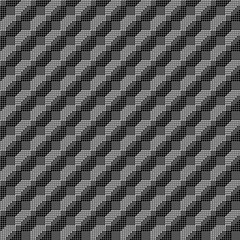 Image showing Monochrome pattern with black and gray dotted shapes forming dia