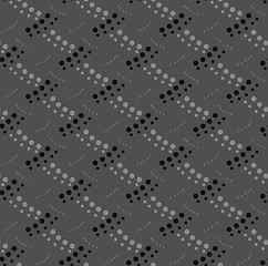 Image showing Monochrome pattern with gray and black dotted interwoven texture