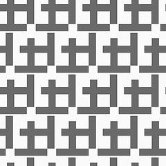 Image showing Monochrome pattern with black diagonal w shapes