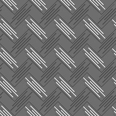 Image showing Monochrome pattern with diagonal uneven stripes with offset