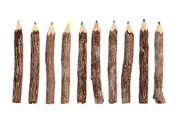 Image showing Rustic Wood Pencils