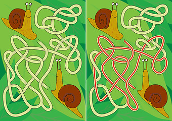 Image showing Snail maze