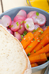 Image showing steamed  root vegetable on a bowl