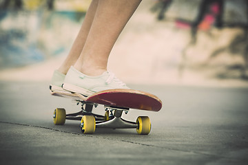 Image showing Riding a skate