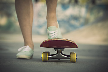 Image showing Riding a skate