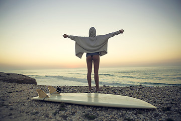 Image showing Surfer Girl