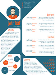 Image showing Resume cv template with photo and details