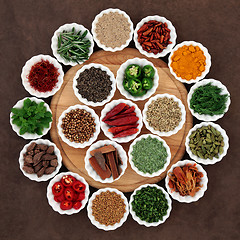 Image showing Herb and Spice Platter