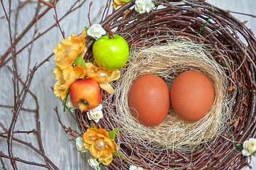 Image showing eggs in nest 