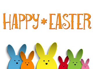 Image showing Happy Easter Rabbit Bunny  Colors