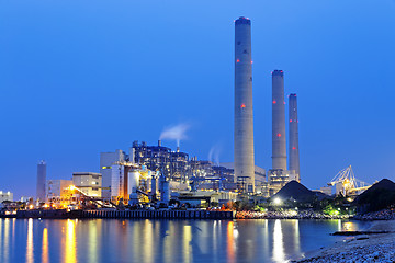 Image showing power plant at night