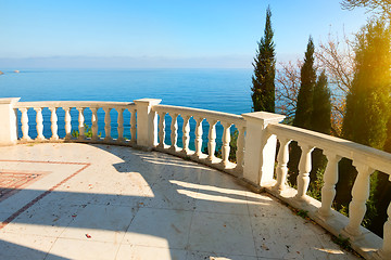 Image showing Balustrade near sea