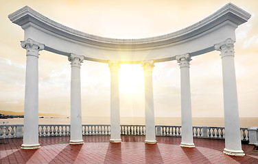 Image showing Arch on a seafront