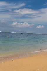 Image showing Beautiful tropical beach with lush vegetation