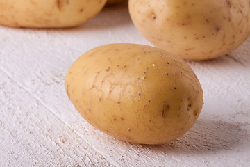 Image showing Farm fresh washed whole potatoes