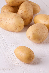 Image showing Farm fresh washed whole potatoes