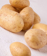 Image showing Farm fresh washed whole potatoes