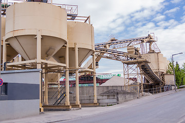 Image showing Metal tanks at a refinery plant or factory