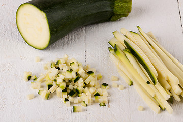 Image showing Fresh marrow or courgette