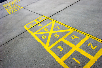 Image showing hopscotch board at schoolyard