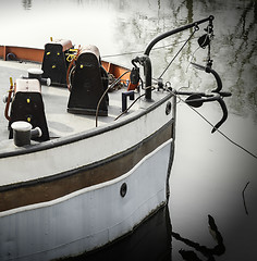 Image showing Ships moored at a shipyard