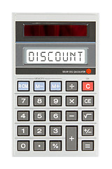 Image showing Old calculator - discount