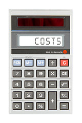 Image showing Old calculator - costs