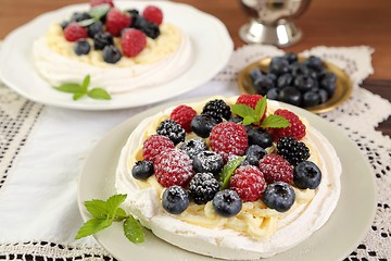 Image showing Dessert with berries