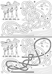 Image showing Happy family maze