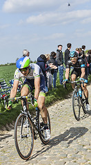 Image showing Two Cyclists on Paris Roubaix 2014