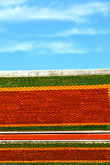 Image showing  bangkok  asia  thailand abstract cross colors roof wat  palaces