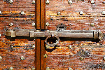 Image showing italy  patch lombardy     rusty  curch  closed wood