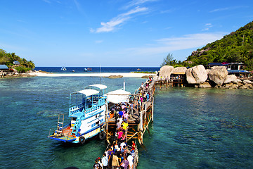 Image showing crewd in thailand kho tao bay abstract of a  water   south china