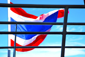 Image showing asia  kho samui bay isle waving flag    in thailand and   