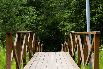 Image showing Wooden staircase in the park